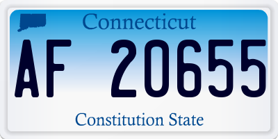 CT license plate AF20655
