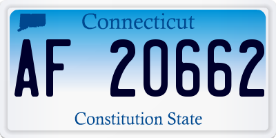 CT license plate AF20662