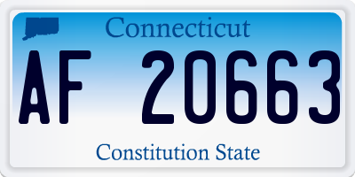 CT license plate AF20663