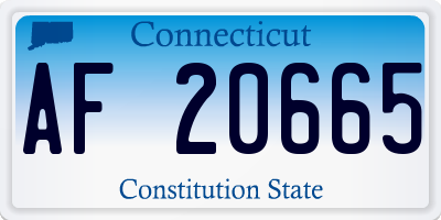 CT license plate AF20665