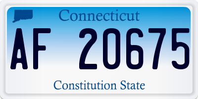 CT license plate AF20675