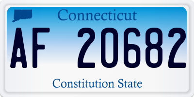 CT license plate AF20682
