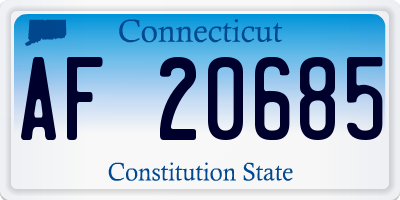 CT license plate AF20685