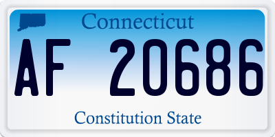 CT license plate AF20686