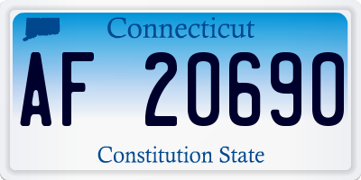 CT license plate AF20690