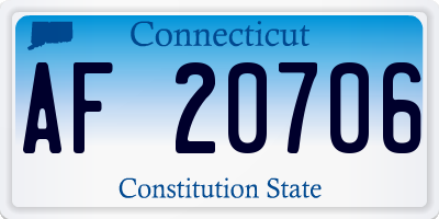 CT license plate AF20706