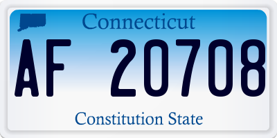 CT license plate AF20708