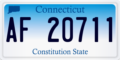 CT license plate AF20711