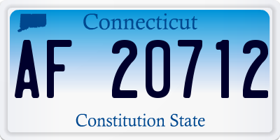 CT license plate AF20712