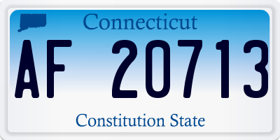 CT license plate AF20713