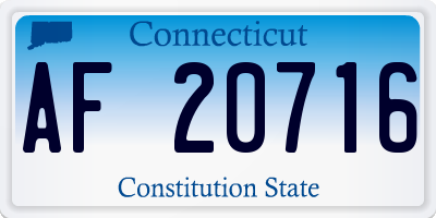 CT license plate AF20716