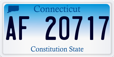 CT license plate AF20717