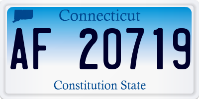CT license plate AF20719