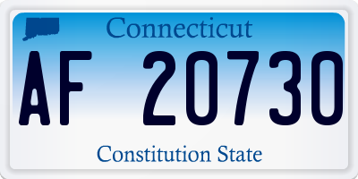 CT license plate AF20730