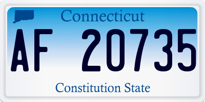 CT license plate AF20735