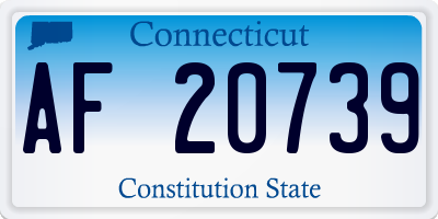 CT license plate AF20739