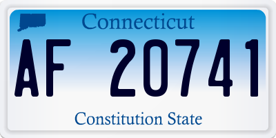 CT license plate AF20741