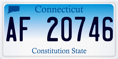 CT license plate AF20746