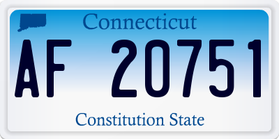 CT license plate AF20751