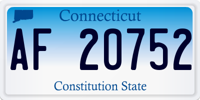 CT license plate AF20752