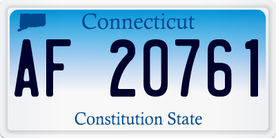 CT license plate AF20761