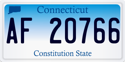 CT license plate AF20766