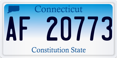 CT license plate AF20773