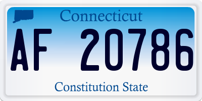 CT license plate AF20786