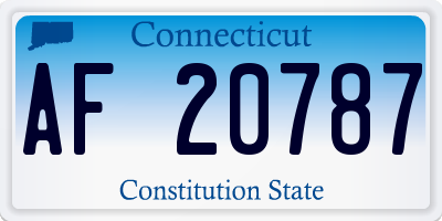CT license plate AF20787