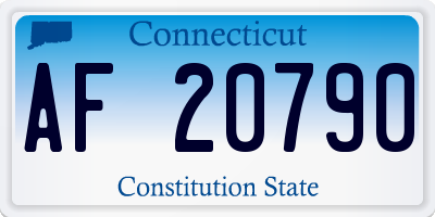 CT license plate AF20790
