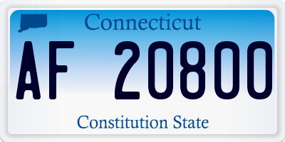 CT license plate AF20800