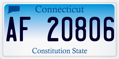 CT license plate AF20806