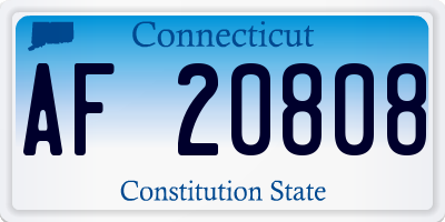 CT license plate AF20808