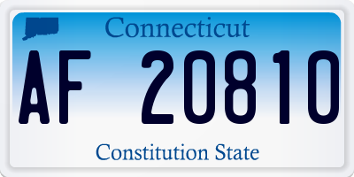 CT license plate AF20810