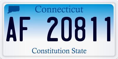 CT license plate AF20811