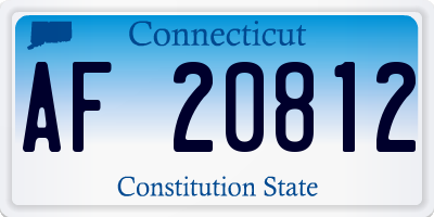 CT license plate AF20812