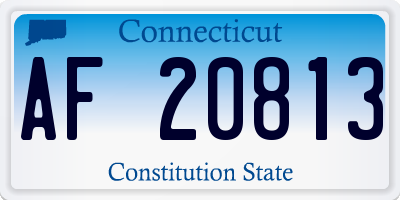 CT license plate AF20813