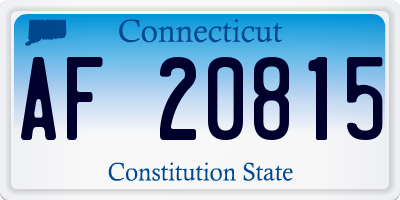CT license plate AF20815