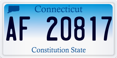 CT license plate AF20817