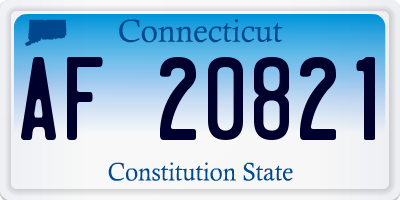 CT license plate AF20821