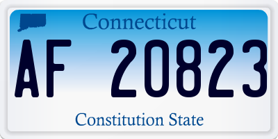 CT license plate AF20823