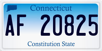 CT license plate AF20825