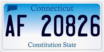 CT license plate AF20826