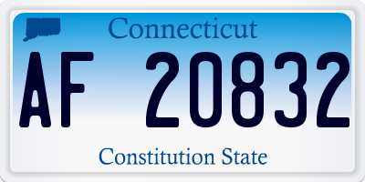 CT license plate AF20832