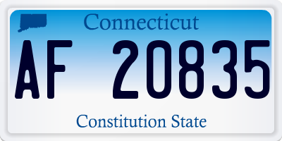 CT license plate AF20835