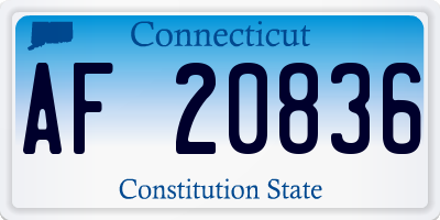 CT license plate AF20836