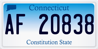 CT license plate AF20838