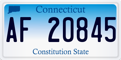 CT license plate AF20845