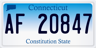 CT license plate AF20847