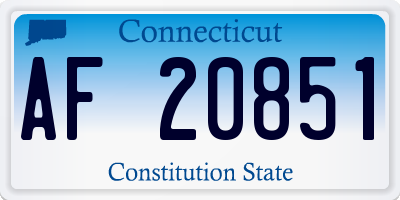 CT license plate AF20851